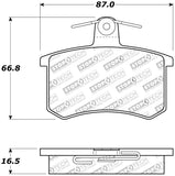 StopTech Performance 96-2/97 Audi A4 / 96-01 A4 Quattro / 95-98 A6 Rear Brake Pads - 309.02280