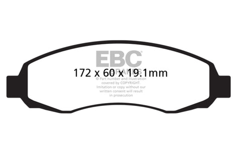 EBC 03-04 Dodge Dakota 2WD 3.7 Greenstuff Front Brake Pads - DP61647