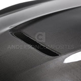 Anderson Composites 2015-2017 Ford Mustang Shelby GT350 Double Sided Carbon Fiber Hood - AC-HD15FDMU350-OE-DS