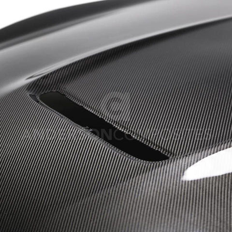 Anderson Composites 2015-2017 Ford Mustang Shelby GT350 Double Sided Carbon Fiber Hood - AC-HD15FDMU350-OE-DS