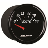 Autometer Designer Black II 52mm 18V Voltmeter Gauge - 1293