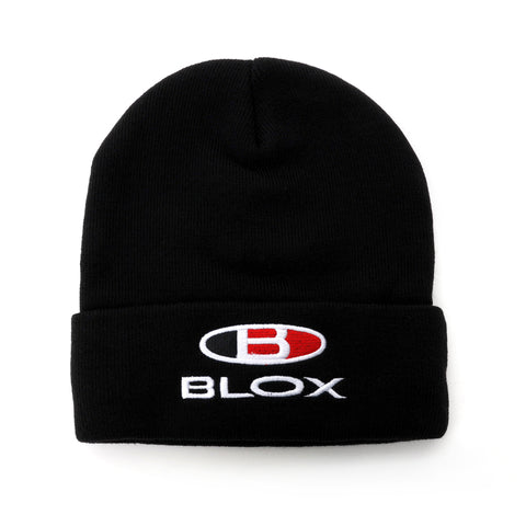 BLOX Racing Classic Beanie - Black w/ Stacked Logo - BXAP-00126