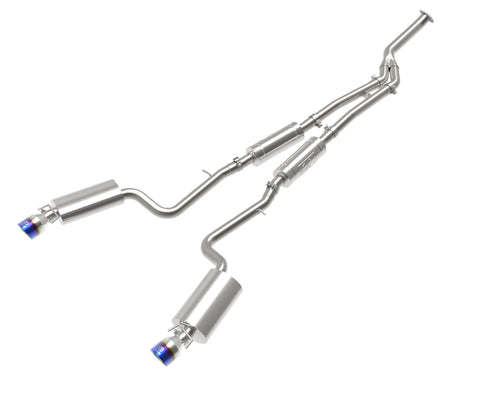 aFe POWER Takeda 16-17 Lexus IS200t L4-2.0L (t) 2.5in-3in 304 SS CB Exhaust w/ Blue Tip - 49-36059-L