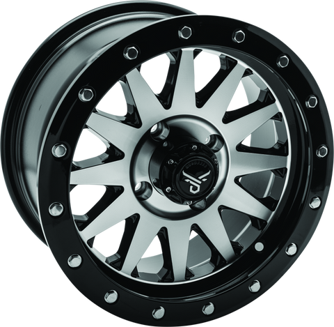 QuadBoss Wagon 14X7 - 5+2 - 4/110 - Black Machined - 608556
