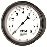 AutoMeter Gauge Tachometer 3-3/8in. 8K RPM In-Dash Old Tyme White II - 1297