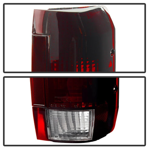 xTune Ford Bronco F150 F250 F350 F450 92-96 OE Style Tail Lights Red Smoked ALT-JH-FB92-OE-RSM - 9030567