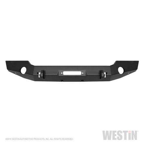 Westin 18-20 Jeep Wrangler JL WJ2 Full Width Front Bumper - Textured Black - 59-80105