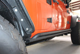 Fishbone Offroad 07-18 Jeep Wrangler JK 4 Door Rubicon Steel Rock Slider - Black Textured Powdercoat - FB23011