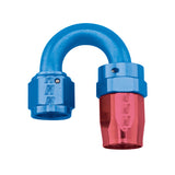 Russell Performance -6 AN Red/Blue 180 Degree Full Flow Swivel Hose End (With 9/16in Radius) - 613500