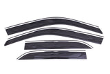 AVS 11-18 Chrysler 300 Ventvisor Low Profile Deflectors 4pc - Smoke w/Chrome Trim - 794016