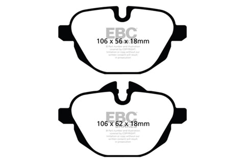 EBC 11+ BMW X3 2.0 Turbo (F25) Ultimax2 Rear Brake Pads - UD1473