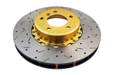 DBA 09-15 BMW 335d Front 5000 Series Drilled & Slotted Rotor w/Gold Hat - DBA52858GLDXS