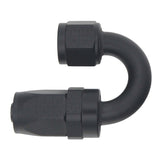 DeatschWerks 8AN Female Swivel 180-Degree Hose End CPE - Anodized Matte Black - 6-02-0808-B