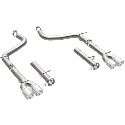 MagnaFlow Axle-Back, SS, 2.5in, Quad Split Rear 3.5in Tip 2015 Dodge Challenger R/T 5.7L - 19210