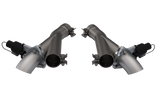 QTP 2018+ Jeep Grand Cherokee Trackhawk 2.75in 304SS Aggressor Cutout Dual Mid Pipes - 527112
