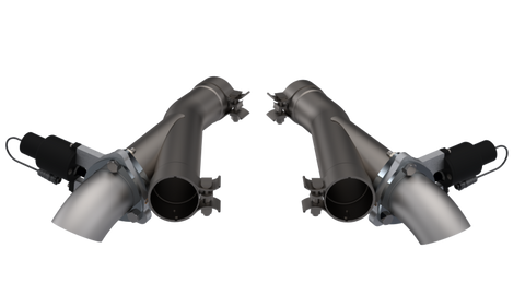 QTP 2018+ Jeep Grand Cherokee Trackhawk 2.75in 304SS Aggressor Cutout Dual Mid Pipes - 527112
