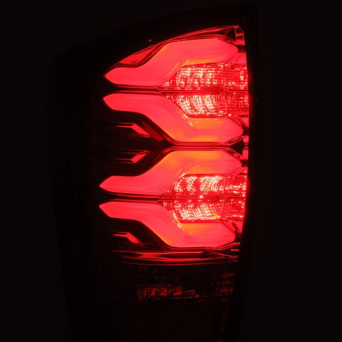 AlphaRex 16-20 Toyota Tacoma PRO-Series LED Tail Lights Jet Black - 680010
