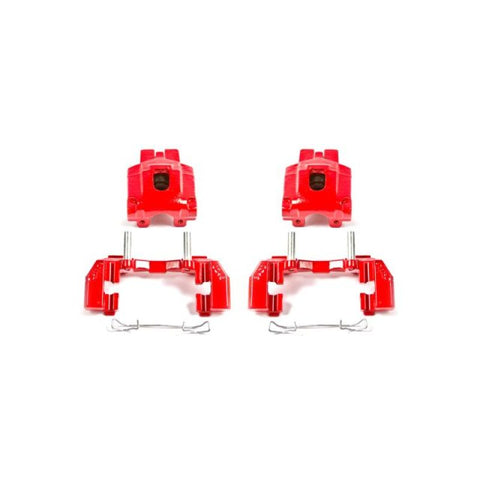 Power Stop 99-04 Jeep Grand Cherokee Rear Red Calipers w/Brackets - Pair - S4818
