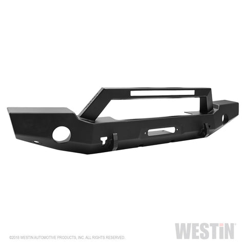 Westin 18-20 Jeep Wrangler WJ2 Full Width Front Bumper w/LED Light Bar Mount Textured Black - 59-80125