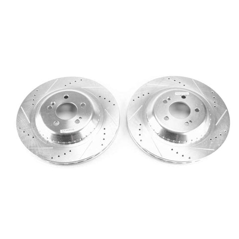 Power Stop 15-18 Mercedes-Benz C300 Rear Evolution Drilled & Slotted Rotors - Pair - EBR1605XPR