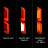 ANZO 2015-2020 Chevrolet Tahoe LED Tail Lights w/ Light Bar Black Housing Clear Lens - 311374