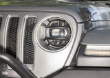 Rugged Ridge 18-20 Jeep Wrangler JL / 2020 Jeep Gladiator JT Black Elite Headlight Guards Black - 11230.21