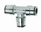 Firestone Union Tee 1/4in. Nickel Push-Lock Air Fitting - 6 Pack (WR17603453) - 3453