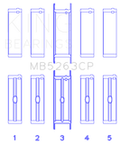 King Engine Bearings 00-03 Ford F-650/F-750 T444E (Size STD) Crankshaft Main Bearing Set - MB5263CP