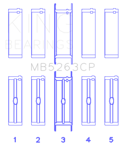 King Engine Bearings 00-03 Ford F-650/F-750 T444E (Size STD) Crankshaft Main Bearing Set - MB5263CP
