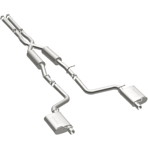 MagnaFlow Cat-Back SS 2.5in Dual Split Rear Exit (OEM Tips) 15-16 Dodge/Chrysler Charger/300 5.7L V8 - 19226