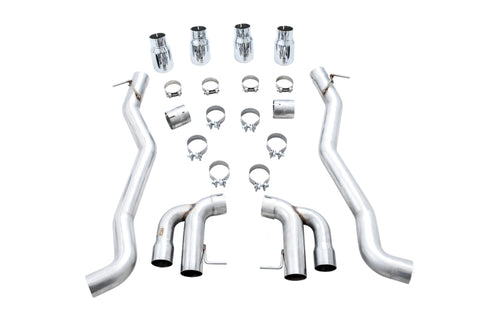 AWE Tuning 18-19 BMW M5 (F90) 4.4T AWD Axle-Back Exhaust - Track Edition (Chrome Silver Tips) - 3020-42069