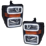 Oracle 08-10 Ford F250/350 LED HL - Black - ColorSHIFT w/ 2.0 Controller - 7190-333