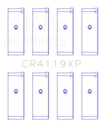 King Mitsubishi 4G91/4G92/4G93 16V (Size 0.25mm) XP - Series Performance Rod Bearing Set - CR4119XP0.25