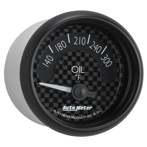 Autometer GT Series 52mm Short Sweep Electronic 140-300 Deg F Oil Temperature - 8048