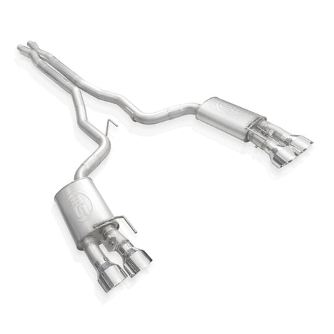Stainless Works 2020 Ford GT500 Legend Catback X-Pipe Exhaust Factory Connect - Polished Tips - GT500CBXFCL