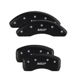 MGP Front set 2 Caliper Covers Engraved Front Silverado Red finish silver ch - 14238FSILRD