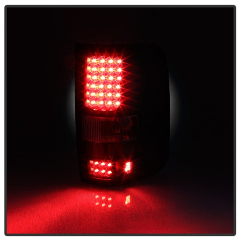 xTune Ford F150 Styleside 04-08 (Not Fit Heritage & SVT) LED Tail Lights Black ALT-ON-FF15004-LED-BK - 5012890