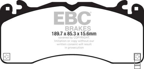 EBC 2015+ Ford Mustang (6th Gen) 2.3L Turbo (GT Package) Greenstuff Front Brake Pads - DP23040