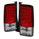Spyder Scion XB 03-07 Version 2 LED Tail Lights Red Clear ALT-YD-TSXB03-LED-V2-RC - 5042750