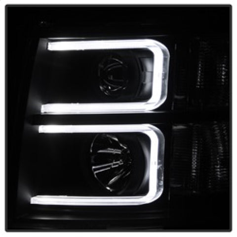 xTune Chevy Silverado 1500/2500/3500 07-13 Projector Headlights Black PRO-JH-CS07-LED-BK - 9027796
