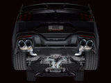 AWE 2024 Ford Mustang Dark Horse S650 RWD SwitchPath Cat-Back Exhaust w/ Quad Chrome Silver Tips - 3025-42375