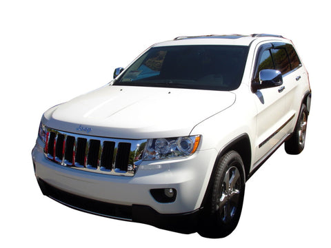 AVS 11-18 Jeep Grand Cherokee Ventvisor Outside Mount Window Deflectors 4pc - Smoke - 94252