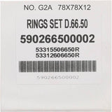 Vertex Pistons 87-06 YFZ 350 Banshee Piston Ring - 66.500mm - 590266500002