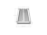 aFe POWER Universal Clamp-On Air Filter w/ D2 Dura-Dry Media - 6in F x 7.5in B x 5.5in T x 7in H - 21-60507V