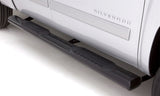 Lund 14-17 Chevy Silverado 1500 Ext. Cab 6in. Oval Straight Black Nerf Bars - Black - 26610565