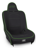 PRP Premier High Back Suspension Seat- Black/Green Vinyl - A100110-201-W