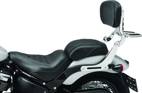 Kuryakyn Fixed Mounts Multi-Purpose Driver & Passenger Backrest 18-Up Softail Black - 7080