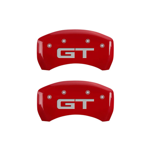 MGP Rear set 2 Caliper Covers Engraved Rear 2015/GT Red finish silver ch - 10203R2MGRD