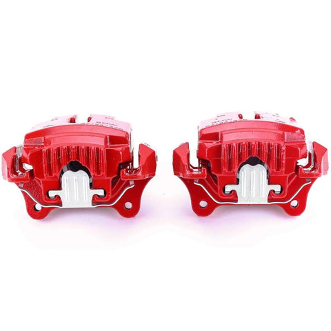 Power Stop 2006 BMW 330i Front Red Calipers w/Brackets - Pair - S3410