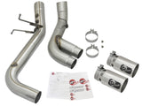 aFe Victory Series 4in 409-SS DPF-Back Exhaust w/ Dual Polished Tips 2017 GM Duramax V8-6.6L(td) L5P - 49-44089-P